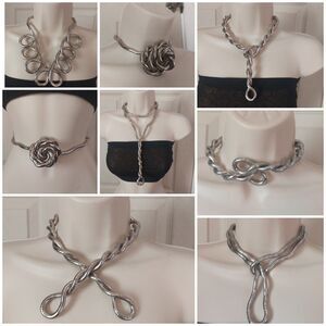 "Le Twist" Bendable Sculptable Flexible Coil Snake Chain Statement Necklace